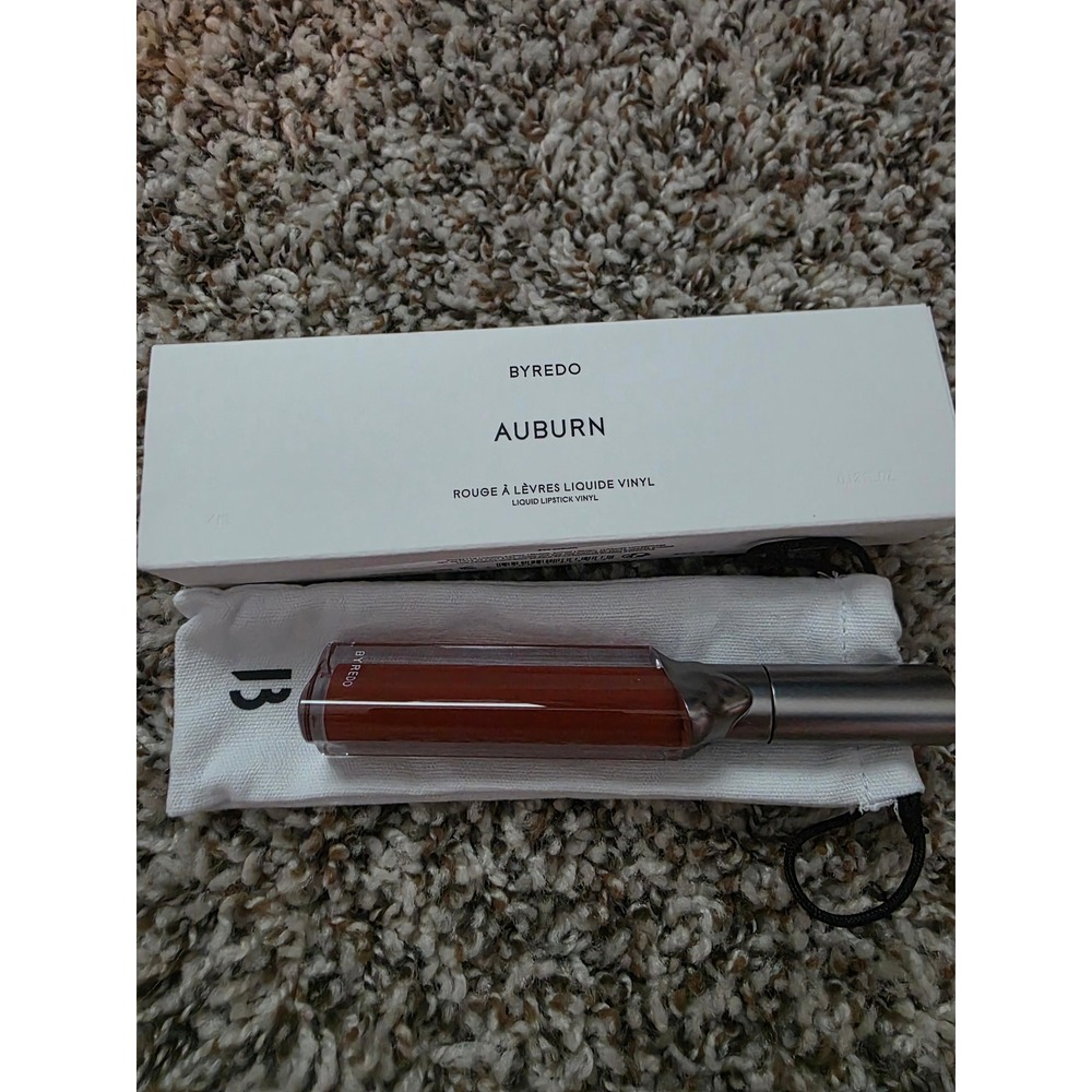 Byredo Liquid Lipstick Vinyl Auburn 222 High Shine Red Brown NIB bag